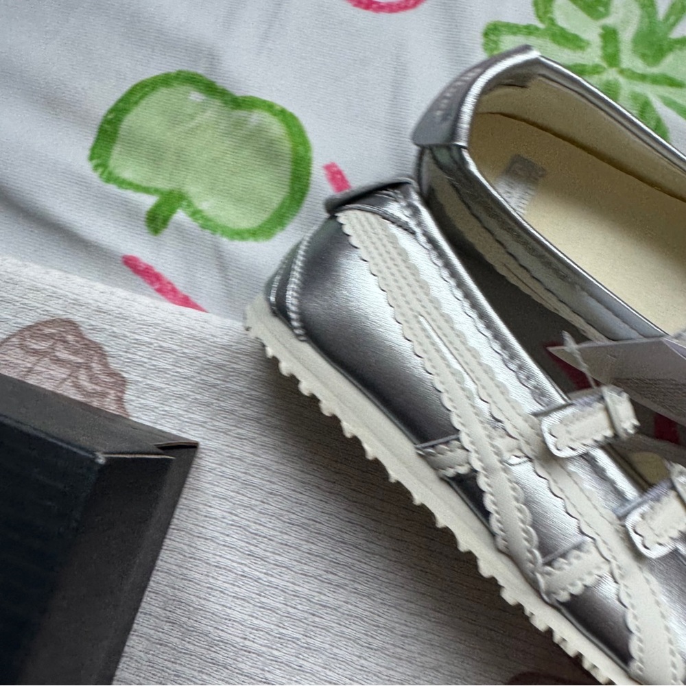 Onitsuka Tiger MEXICO 66 Silver Ballet Flats - Picture 2 of 7